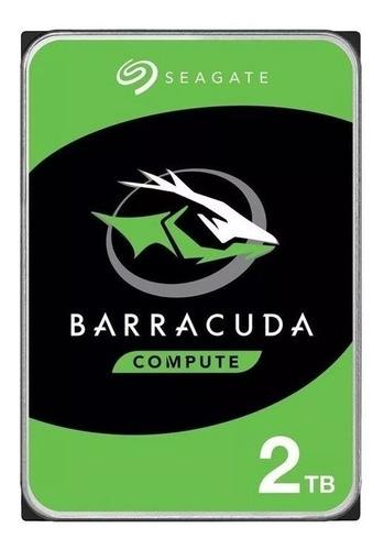 Imagen 1 de 3 de Disco duro interno Seagate Barracuda ST2000DM008 2TB plata