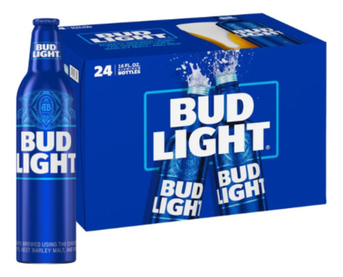 Cerveza Bud Light Botella Aluminio 355ml X24u Estados Unidos