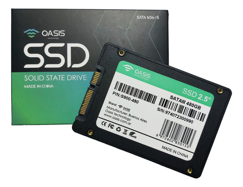 Disco Solido Interno Ssd Oasis Technology 480gb Sata
