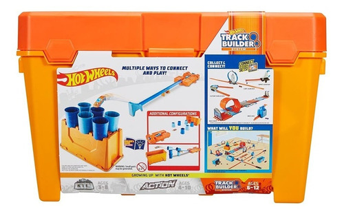 Hot Wheels Track Builder-caja De Barril Color Naranja