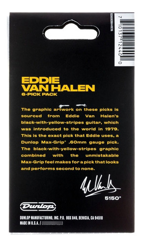 Uñetas Jim Dunlop Van Halen Evhp04 X 6