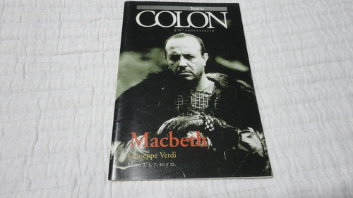 Programa Teatro Colon- Macbeth- 1998