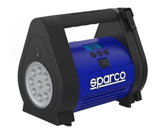 Imagen 1 de 1 de Compresor Aire Sparco C/medidor De Presión Y Linterna Led.