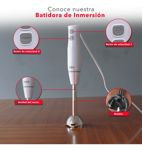 Rca Batidora De Inmersión De Acero Inoxidable Rc-1204