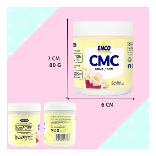Endurecedor De Fondant Cmc Sodica Enco