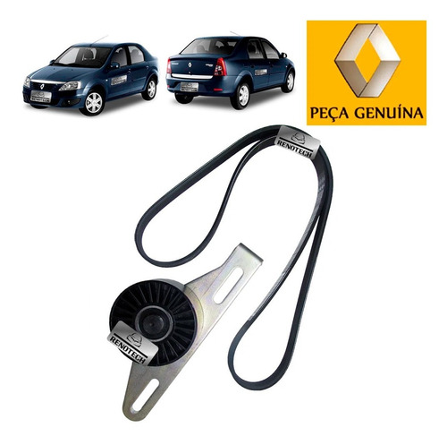 Kit Correia Com Tensor Do Alternador Logan 1.6 8v 7701477522