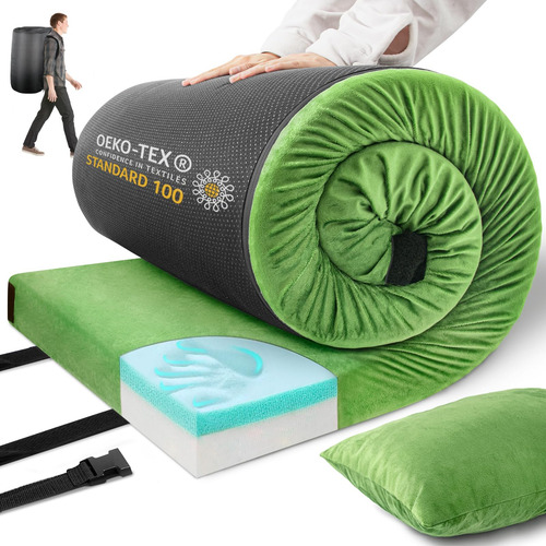 Colchón Viscoelástico Campamento 3 Pulgadas Impermeable Mmg