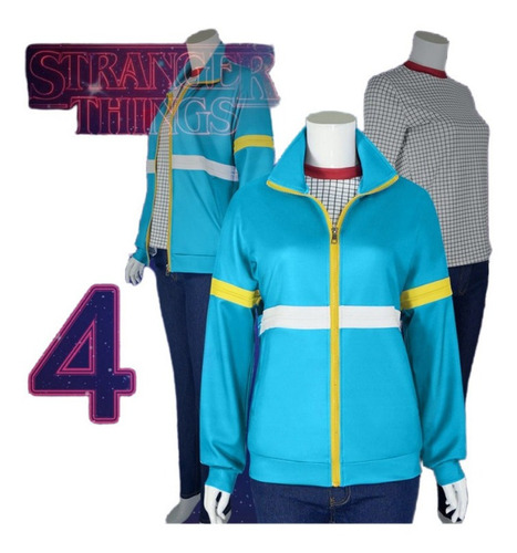 Stranger Things 4 Max Mayfield Cosplay Chaqueta + Camisa