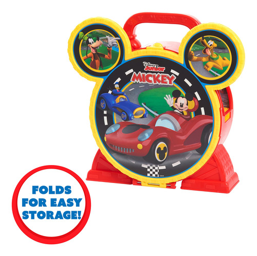 Playset Disney Junior Mickey Mouse Stow N Go Garage Con 2 Co