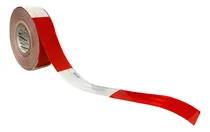 Comprar Cinta Reflectiva Autoadhesiva Blanco\u002Frojo 5cm X 45m Oregon Color Rojo Y Blanco Rayas
