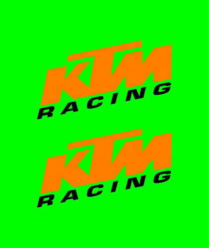 Jgo De 2 Calcomanias Ktm Racing Enduro Moto Gp Moto Cross