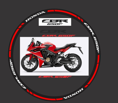 Adesivos Frisos Rodas Cbr 650f + Ades. Internos Varias Cores