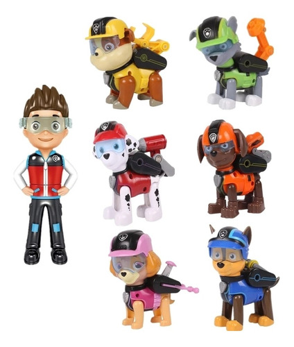 Paw Patrol Set De 7 Figuras De Accion Articulables  