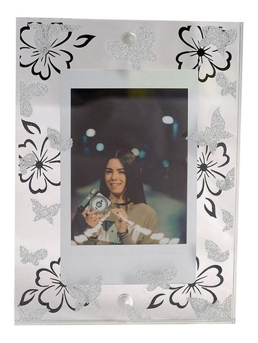 Marco Instax Acrílico Flor Mini Color Blanco