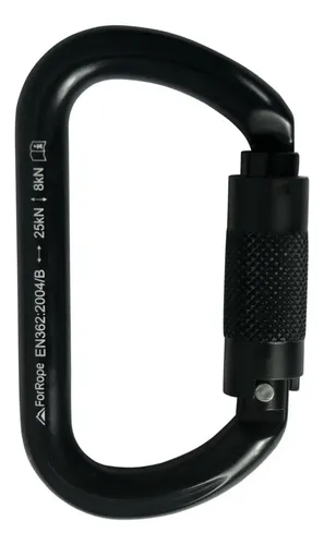Mosquetão Alumínio Oval - Dupla Trava Auto Keylock For Rope Cor