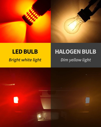 Mealam Brilliant Red T20 7443 7444 7440 Bombillas Led Con Pr