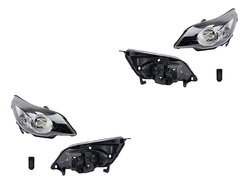 Par De Faros Chevrolet Tornado 2014-2015-2016 Fondo Negro