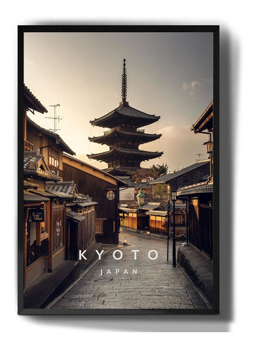Quadro decorativo Tribos Quadro quadro decorativo kyoto japão paisagem cidade arte - vibrant