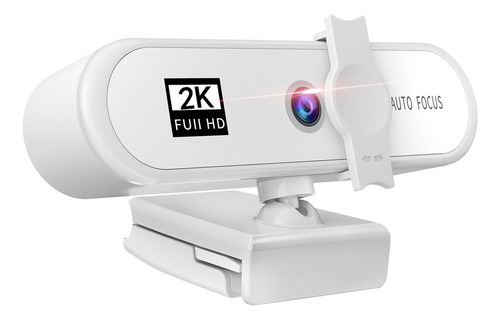 1080p/2k/4k Full Hd Computador Webcam, 2k Branco