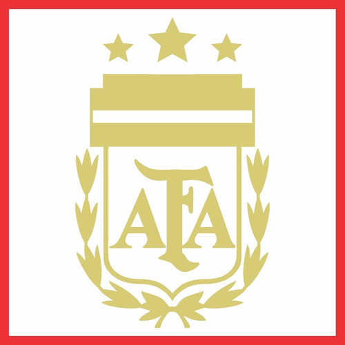 Calcos En Vinilo Escudo Afa Selección Argentina 3 Estrellas