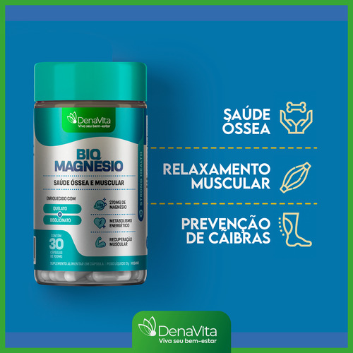 Bio Magnésio Quelato Bisglicinato Alta Concentração Denavita