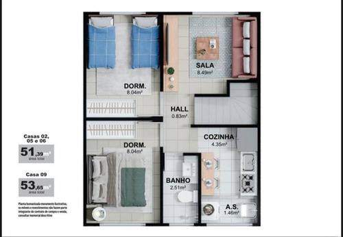 Imagem 1 de 2 de Casa, 2 Dorms Com 56 M² - Campo Da Aviacao - Praia Grande - Ref.: Vno268 - Vno268