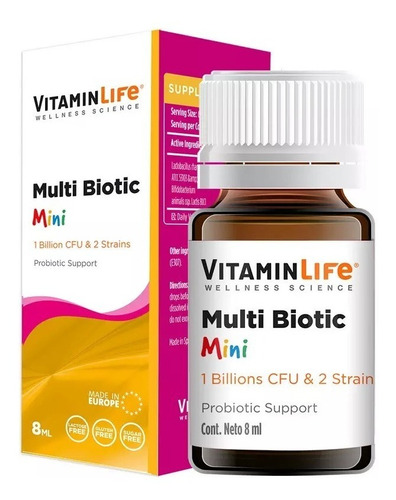 Multi Biotic Mini Probiótico En Gotas Vitamin Life 8ml