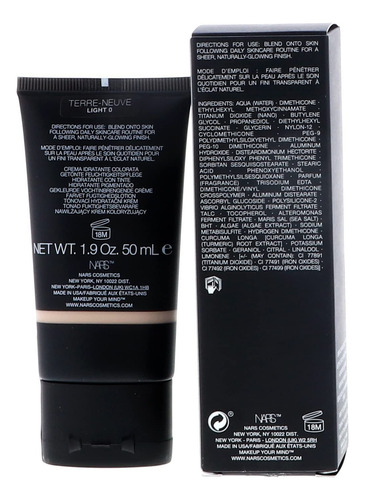 Crema Hidratante Nars Pure Radiant Tinted Broad Spf 30 Terre