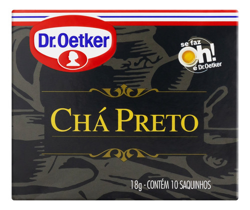 Chá Preto Dr. Oetker Caixa 18g 10 Unidades