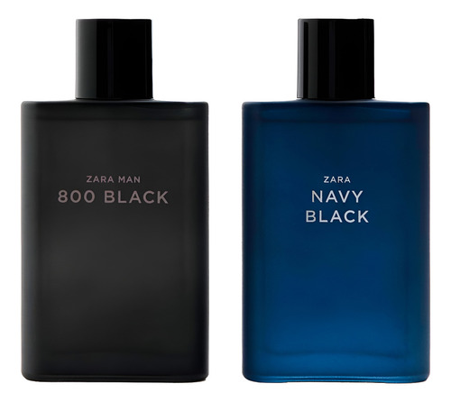 Zara Navy Black + 800 Black 2 X 90ml Edt Para Hombre Volumen De La Unidad 180 Ml