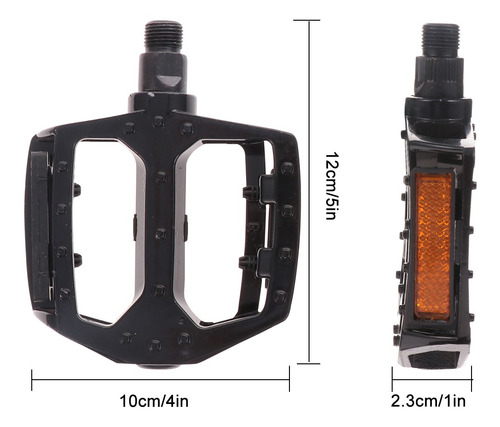 Imagen 5 de 8 de 2 Pedales De Aleación De Aluminio Huecos Para Bicicleta De M
