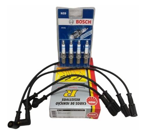 Juego De Cables Ngk Y Bujias Bosch Fiat Mobi 1.0 8v 