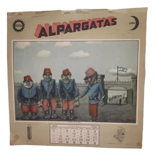 Calendario Original Alpargatas Molina Campos Febrero 1932