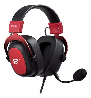 Fone de ouvido over-ear gamer Havit Gamer H2002d H2002d vermelho