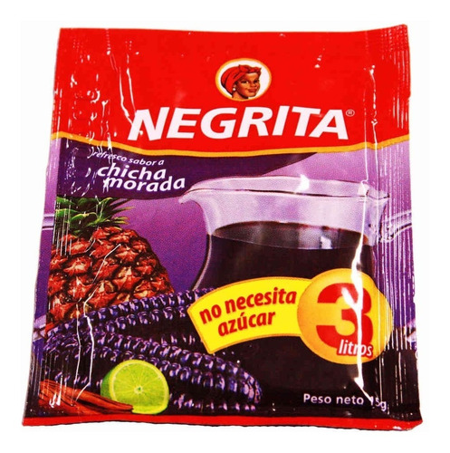 15 Envelopes De Refresco Chicha Morada Peruano - Negrita