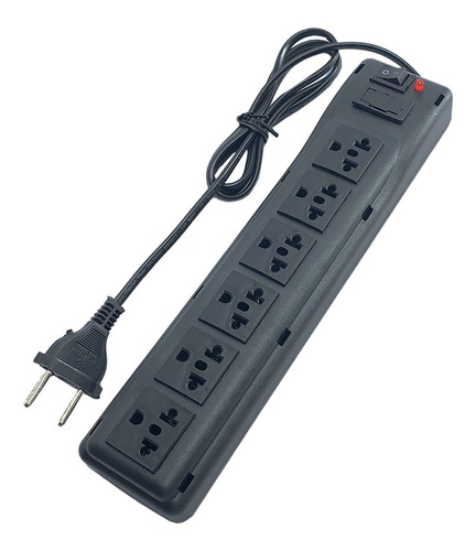 Imagem 1 de 7 de Filtro De Linha Universal 6 Tomadas Régua Extensão Chave Led