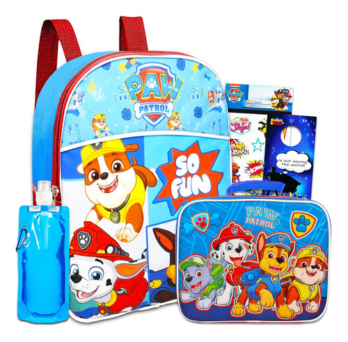 Mini Mochila De Nick Shop Paw Patrol Con Lonchera Para Ni...