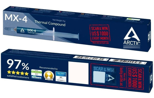 Imagen 2 de 6 de Arctic Cooling Mx-4 Compuesto Térmico 4grs Pasta Termica