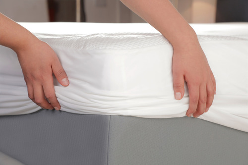 Sognare Protector De Colchón Ind Cool Quilted Biodegradable Color Blanco Diseño de la tela Texturizado Tamaño del colchón Individual