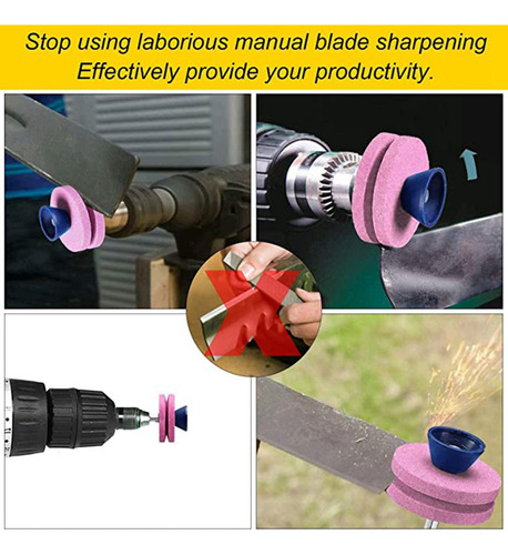 Cortacésped De 4 Capas Afilador De Cuchillas Más Taladro