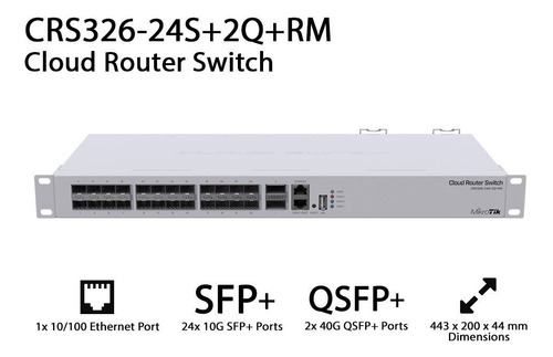 Switch Mikrotik Crs326-24s+2q+rm Cloud Router 24 Puertos