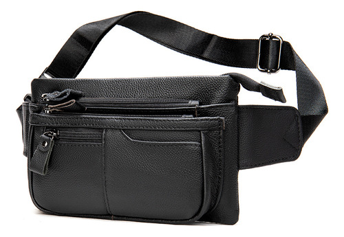 Bolso Bandolera Multifuncional De Piel Auténtica For Hombre