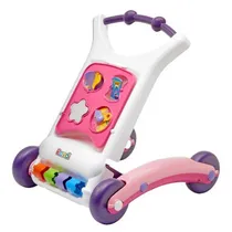 Comprar Caminador pata pata Rondi First Steps con barra de empuje color rosa