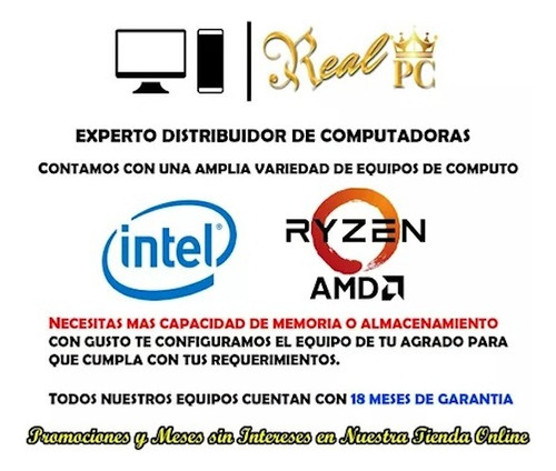 Cpu De Escritorio Intel Core I7 8gb 512gb Oficina Diseño