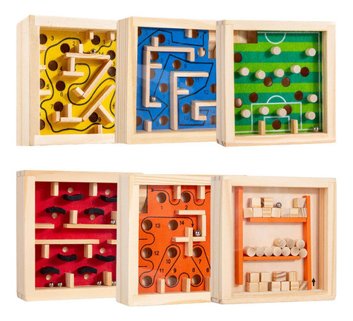 3 Juego De Mesa De Laberinto De Madera Montessori, Juguete