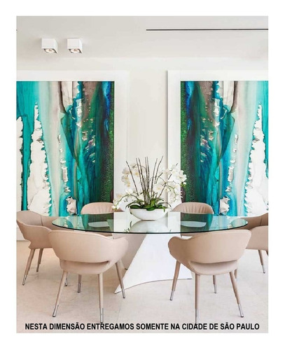 Tampo De Mesa Vidro Oval Incolor 19mm 210cm X 105cm Bisote