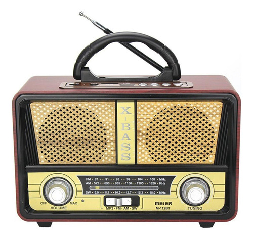Rádio Meier Retrô Bluetooth Mp3 Fm/am/sw3, Usb, Sd/tf Remote