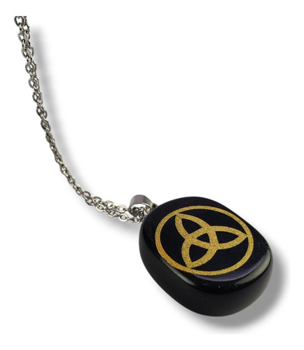 Dije Triqueta Vida Muerte Resurrección Acero Inoxidable D885 Plateado