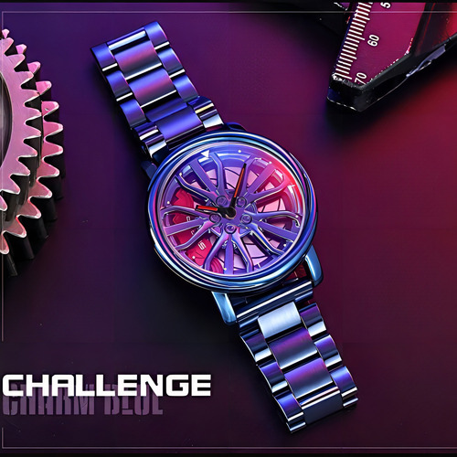 Gorben Creative 3d Rueda De Coche Reloj Giratorio Hombres Mo