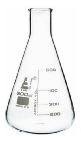 Erlenmeyer(fiola) 500ml Vidrio